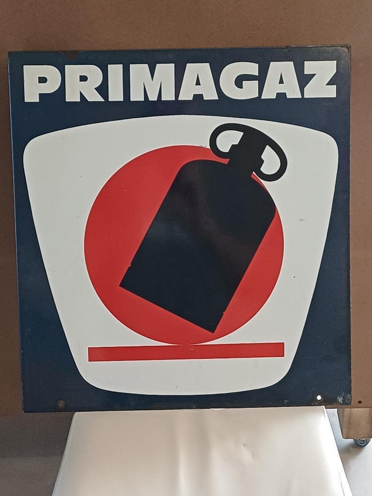 Emaillebord Primagaz, Ophalen of Verzenden, Gebruikt, Reclamebord