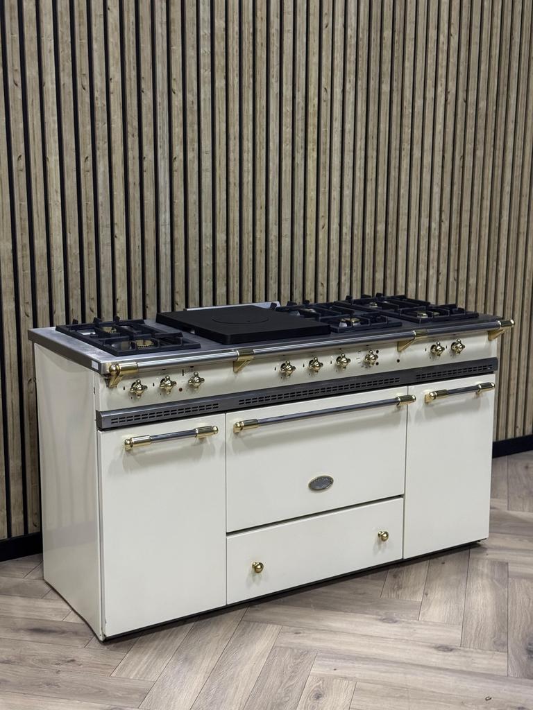 Lacanche fornuis 150cm Crème Gas + Dubbele Hete Lucht, Ophalen of Verzenden, Grill, Elektrisch