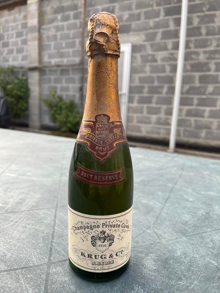 Champagne Private cuvee Brut Reserve Krug&C, Enlèvement ou Envoi, Comme neuf, Champagne