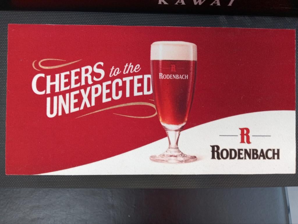 Toogmat onderlegger druipmat van Rodenbach, Enlèvement ou Envoi, Comme neuf, Panneau, Plaque ou Plaquette publicitaire, Palm