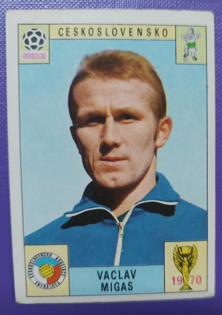 Carte Panini Coupe du monde de foot 1970 au Mexique 70 MIGAS, Envoi, Image