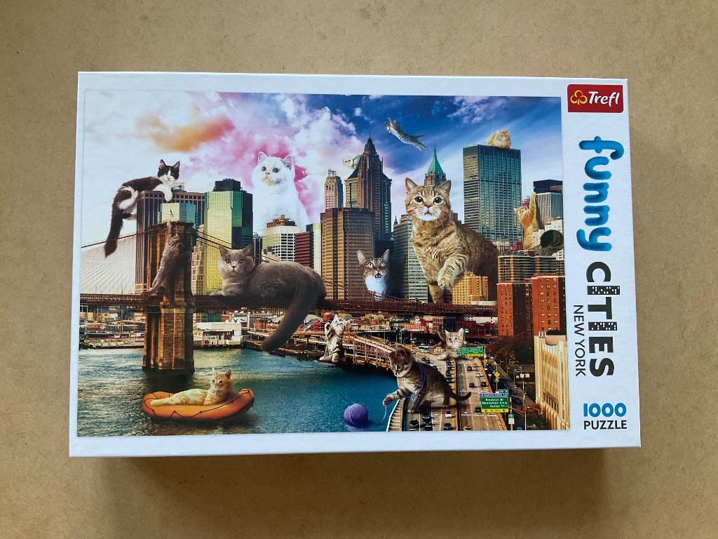 Puzzel cats in New York, 1000 stukjes, Ophalen of Verzenden, 500 t/m 1500 stukjes, Nieuw, Legpuzzel