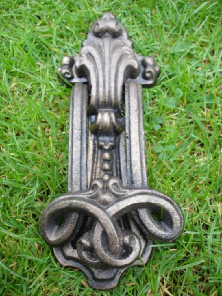 Klopper, deurklopper in gietijzer met bronzen patina, Ophalen, Nieuw