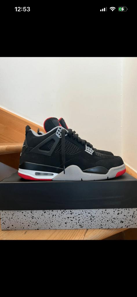 Jordan 4 bred taille 9us / 42,5, Enlèvement ou Envoi, Comme neuf, Nike air jordan, Baskets