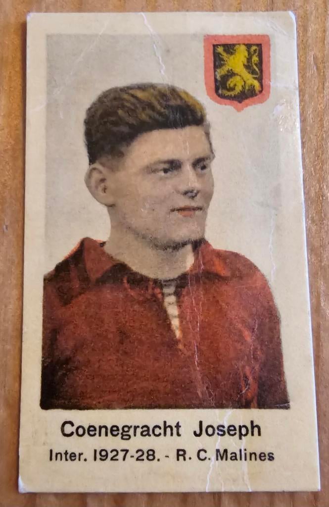 1930s (pre panini) Joseph Coenegracht Racing Mechelen!, Ophalen of Verzenden, Zo goed als nieuw, Plaatje