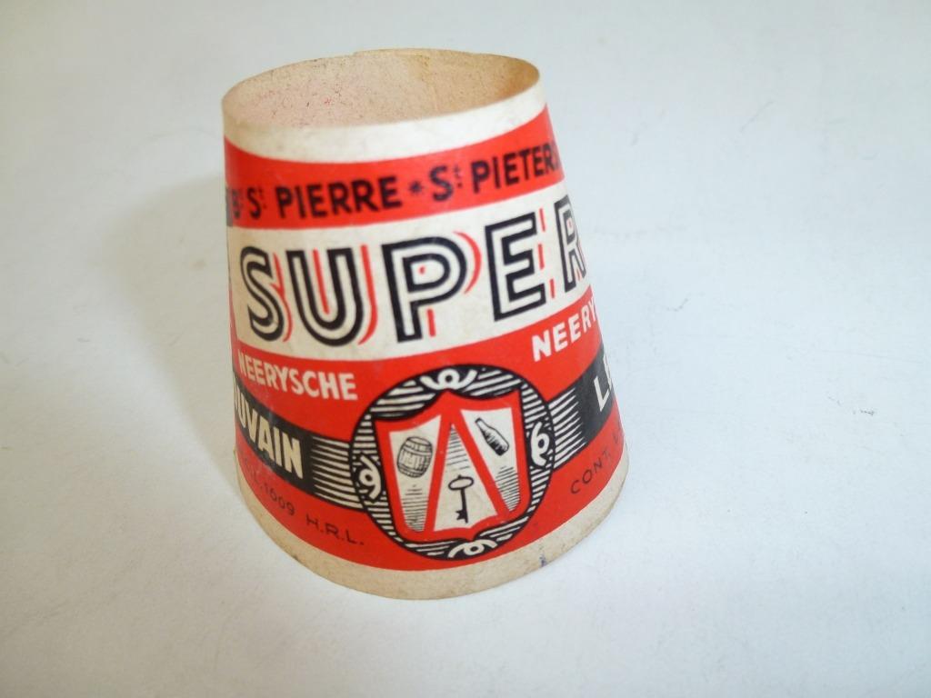 Oud bier etiket  super blanche de Louvain Neeryse, Verzamelen, Ophalen of Verzenden, Nieuw, Overige typen, Overige merken