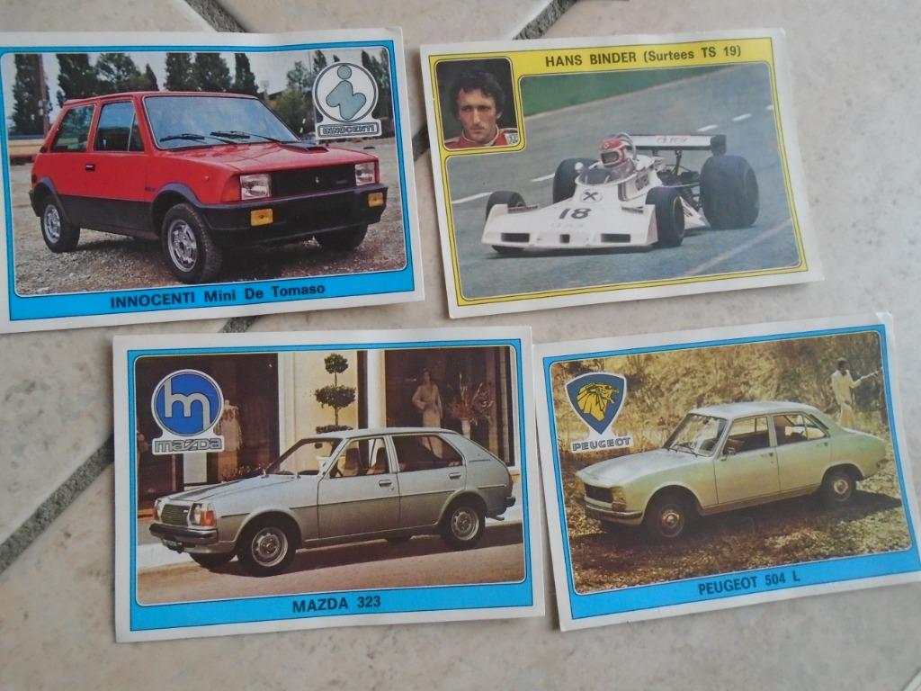 4 CARTES POUR ALBUM"SUPER AUTO"+ 2 CARTES MOTO+2 AUTOS, Enlèvement ou Envoi