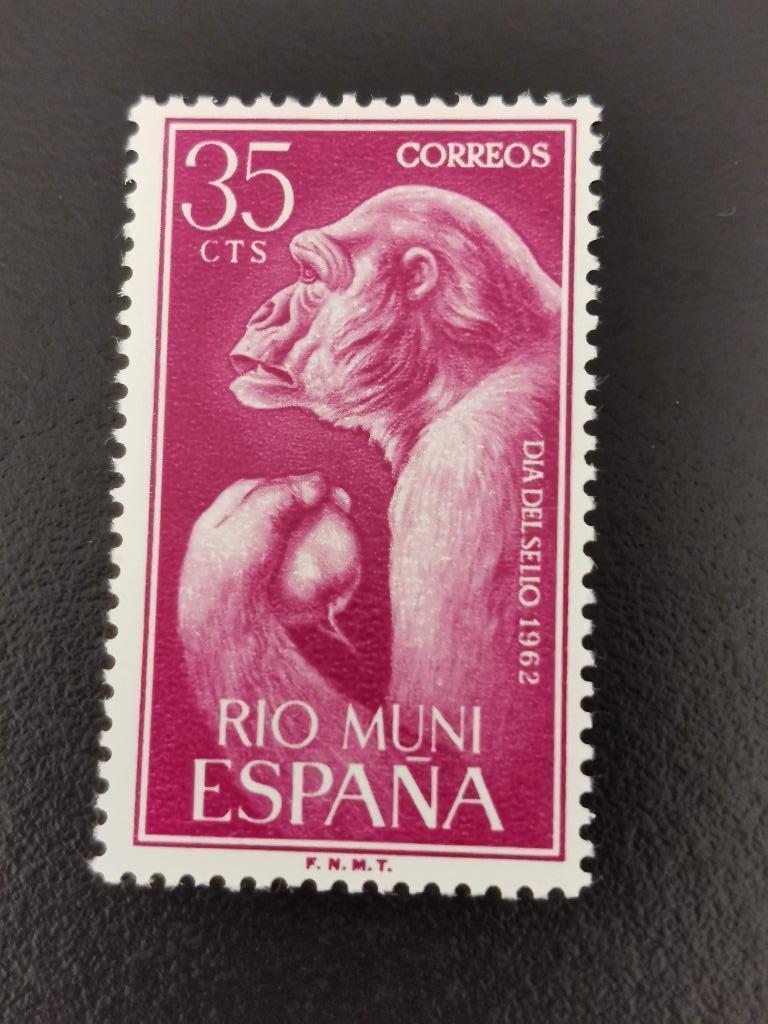 Rio Muni 1962 - animaux sauvages - singes - gorille **, Enlèvement ou Envoi, Autres pays, Non oblitéré