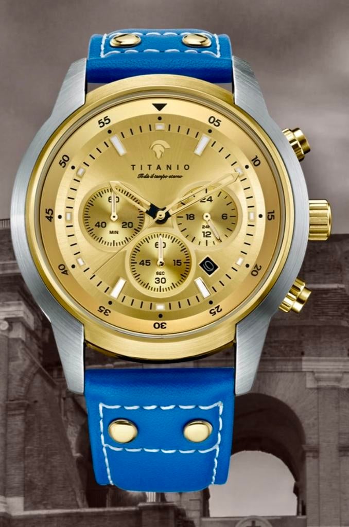 TITANIO AURELIUS SPORTS CHRONO VAUT399€! 💯%NOUVEAU !, Enlèvement ou Envoi, Neuf