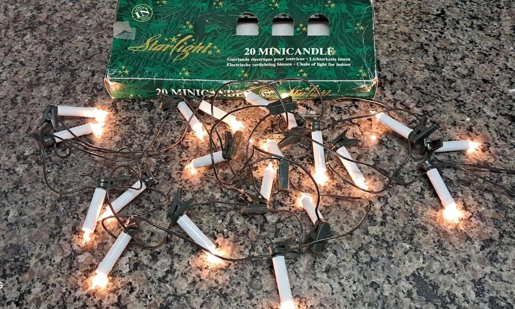 Guirlande lumineuse de noël en forme de mini bougies, Envoi, Comme neuf