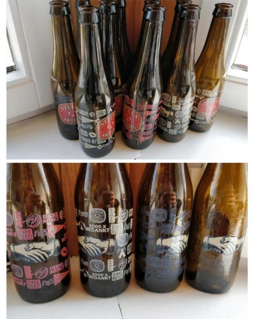 Zeldzame lege Stella Artois flesjes, Verzamelen, Ophalen of Verzenden, Gebruikt, Flesje(s), Stella Artois