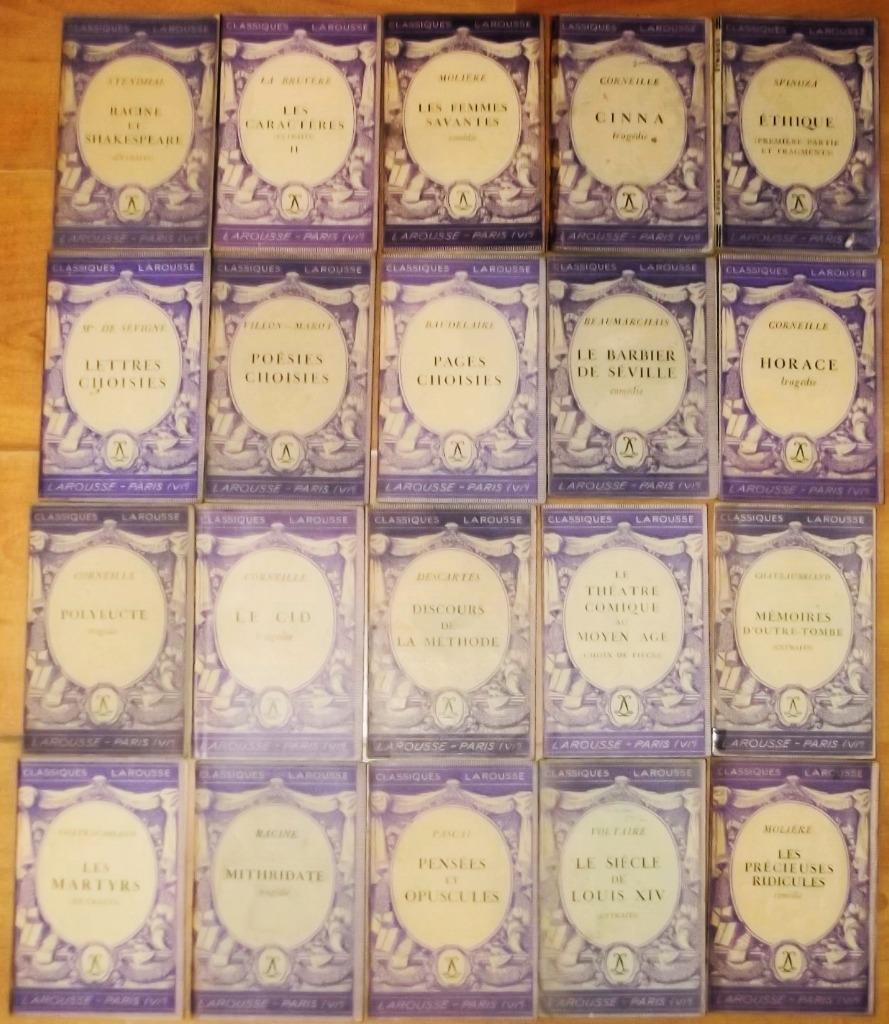 Lot Collection CLASSIQUES LAROUSSE (années 1930), Livres, Enlèvement ou Envoi, Utilisé, Divers auteurs, Europe autre