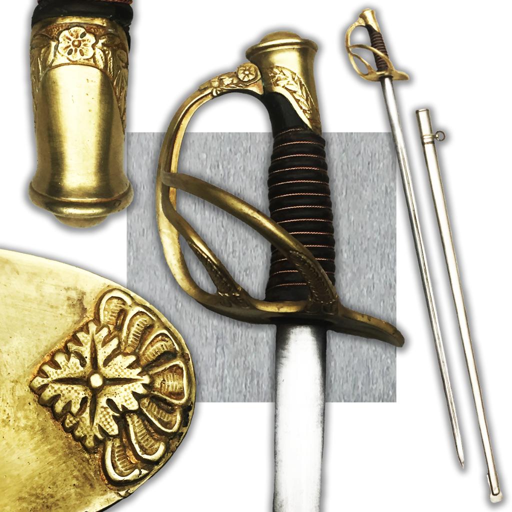 Rare SABRE officier Infanterie 1882 Fantaisie ORIGINAL, Envoi, Armée de terre, Épée ou sabre