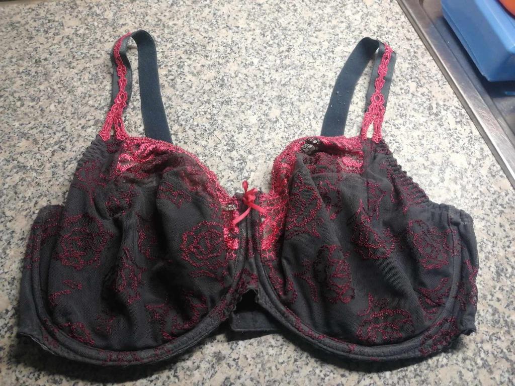 Bh donkergrijs/rood merk prima donna – eu 90 f /  fr 105 f, Prima Donna, Ophalen of Verzenden, Rood, BH