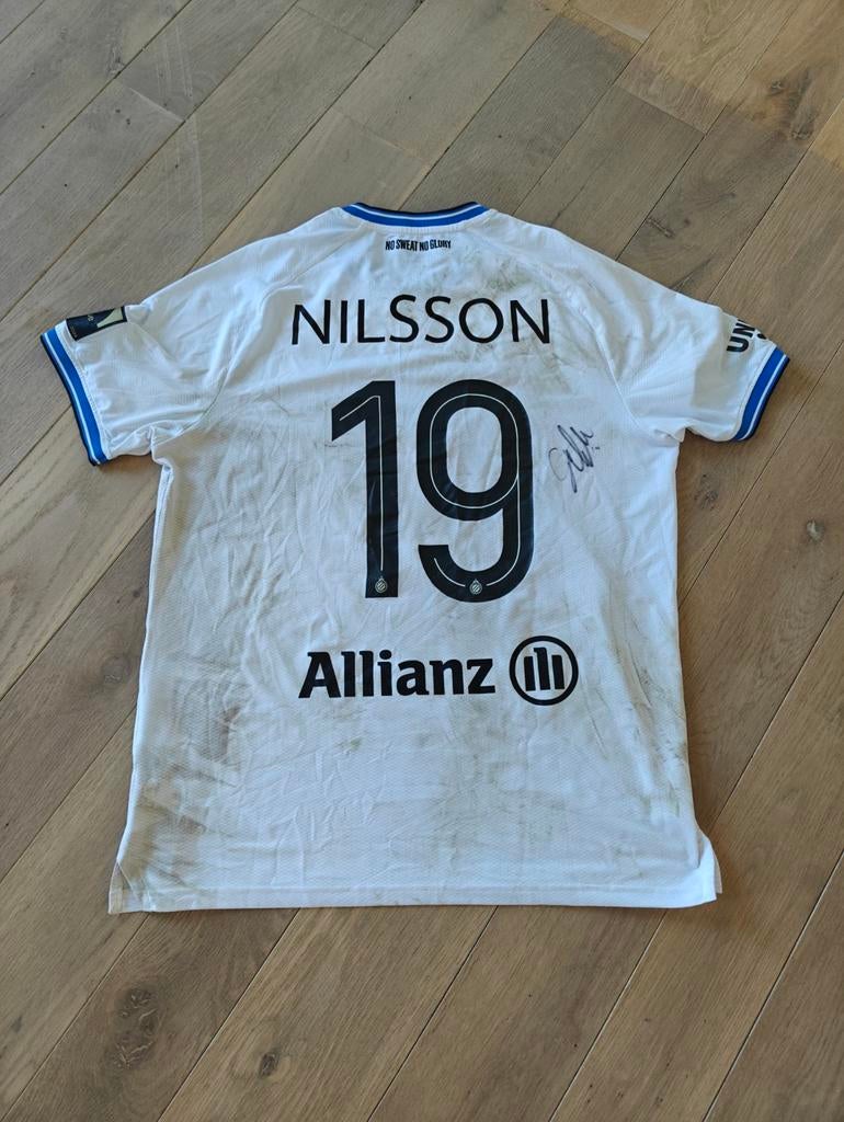 Club Brugge matchwornshirt Gustaf Nilsson met certificaat, Verzamelen, Sportartikelen en Voetbal, Ophalen of Verzenden, Zo goed als nieuw