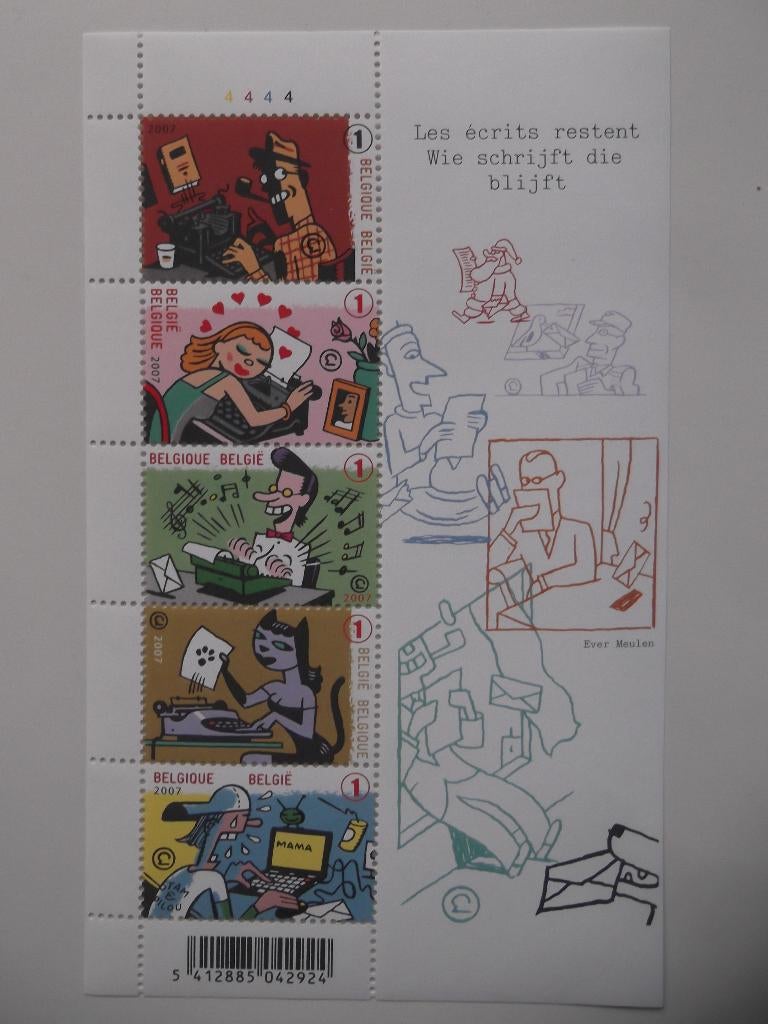 BL148 Les écrits restent - Wie schrijft die blijft MNH, Ophalen of Verzenden, Postfris, Frankeerzegel