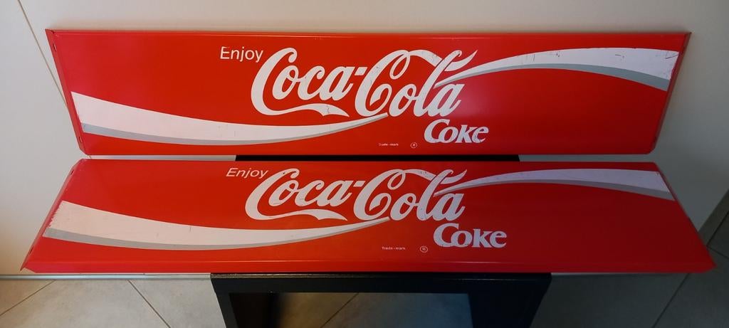 2 plaques publicitaires Coca-Cola, Enlèvement ou Envoi, Utilisé