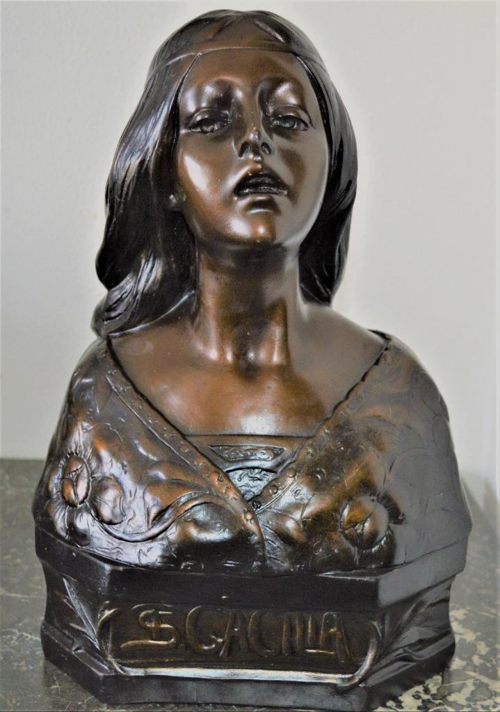 Borstbeeld Heilige Cecilia van Rome, Ophalen of Verzenden