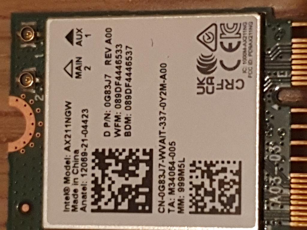 Carte WiFi Intel Ax211, Ax201, 8265, 9560, 4965AG, 3945AG,, Computers en Software, Netwerkkaarten, Ophalen of Verzenden, Gebruikt