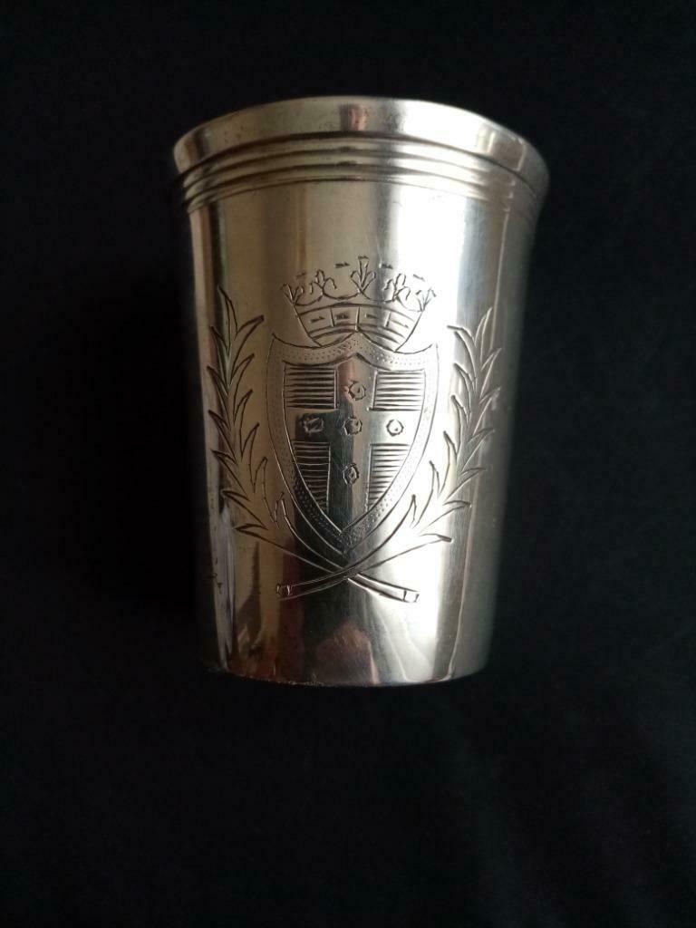 Een pauken / wapenschaal in zilver metaal eind 19 / 20e eeuw, Antiek en Kunst, Ophalen of Verzenden, Zilver