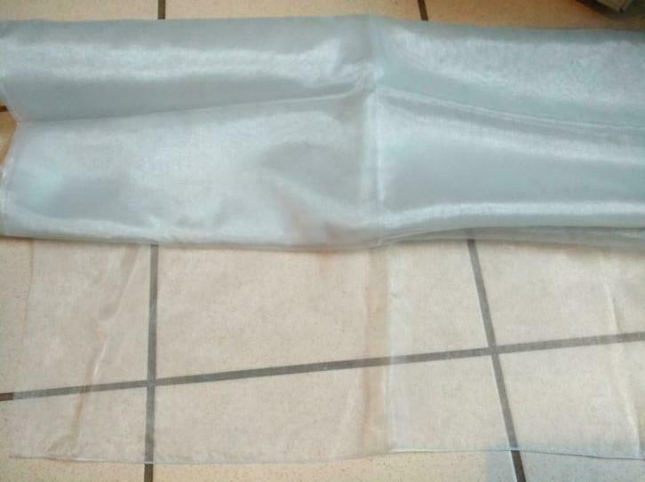 Deux grands voiles gris perle de 3 m x 75 cm, Neuf, Gris, Polyester, 30 à 120 cm