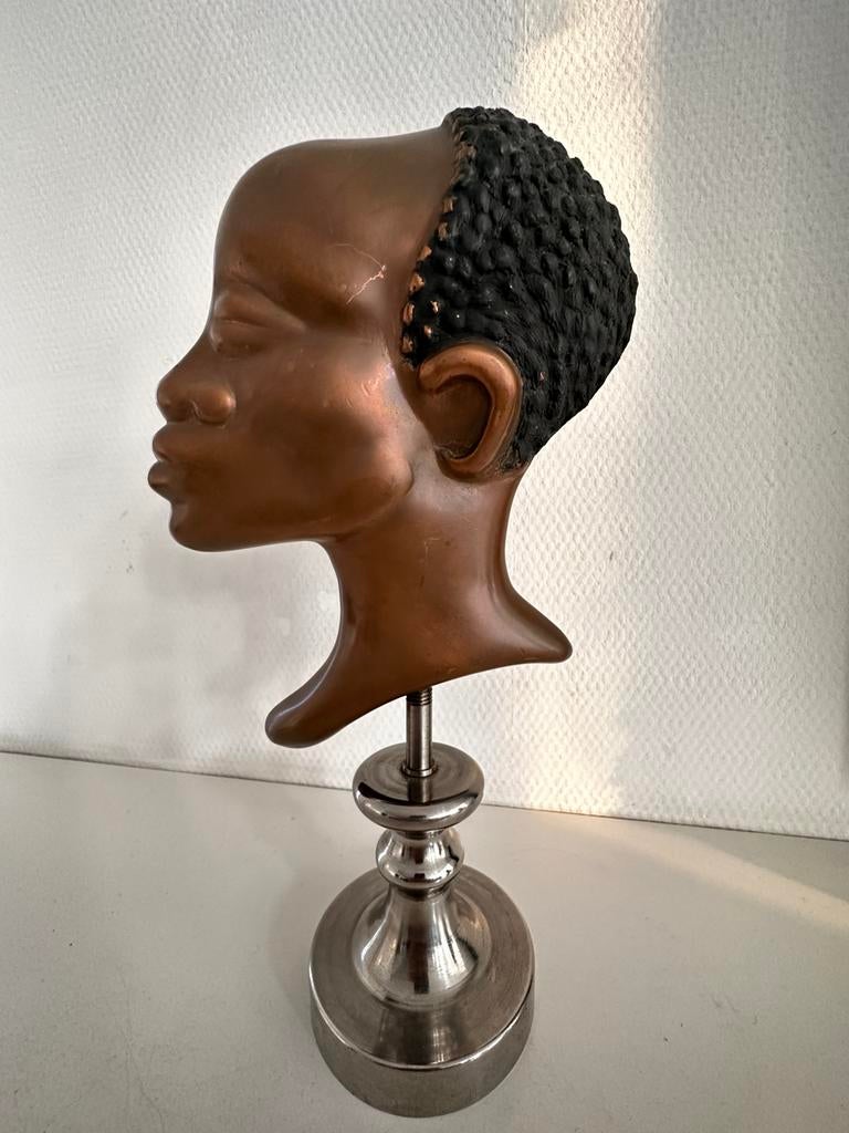 Zware Presse papier Congolees TOP Art Deco stijl Hageauer, Antiek en Kunst, Ophalen of Verzenden