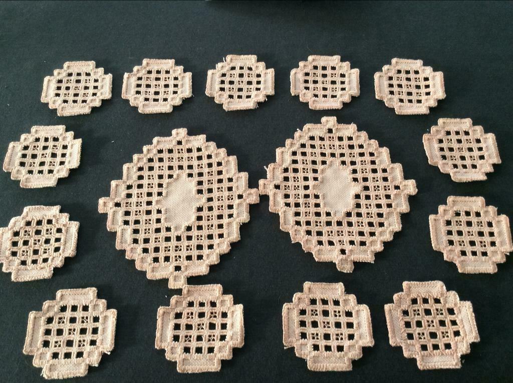 Roze hardanger doekjes ( nieuw), Ophalen of Verzenden, Nieuw
