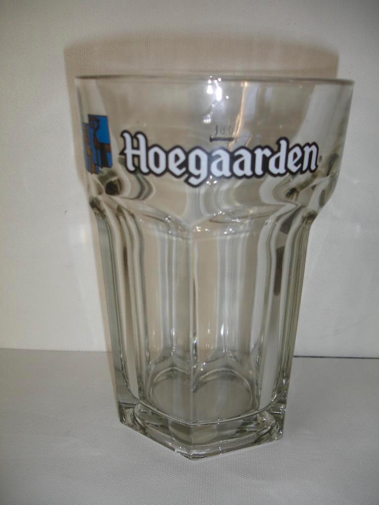 Groot bierglas Hoegaarden, 0,5l, 8 stuks aan € 1,50 stuk, Verzamelen, Biermerken, Ophalen of Verzenden, Zo goed als nieuw, Glas of Glazen