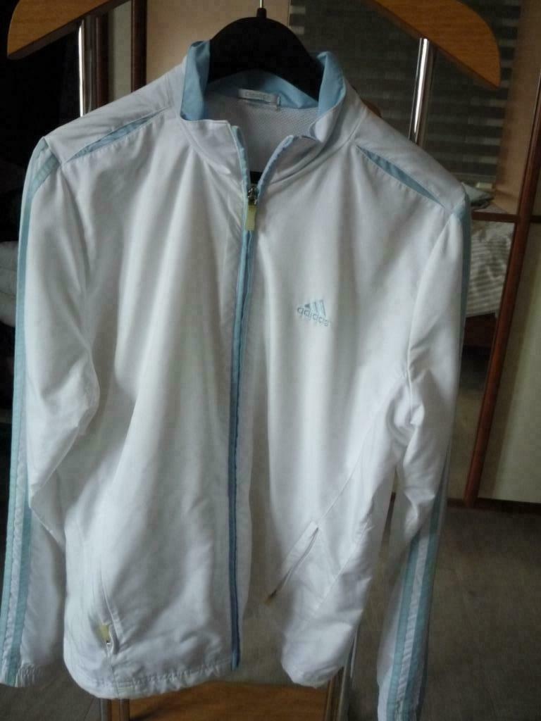 Climacool sportjasje/zormerjasje van Adidas - wit - maat M, Maat 38/40 (M), Adidas, Wit, Ophalen of Verzenden