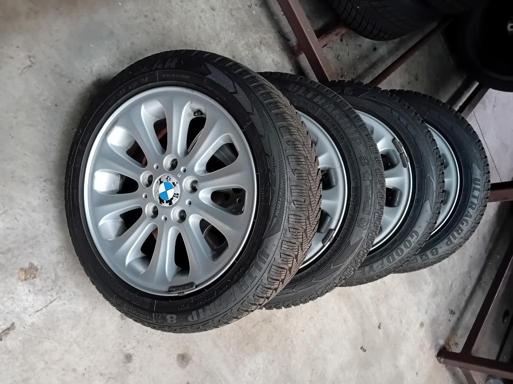 pneus hiver + jantes BMW d'origine, Pneus et Jantes, Pneus hiver, 16 pouces, Véhicule de tourisme