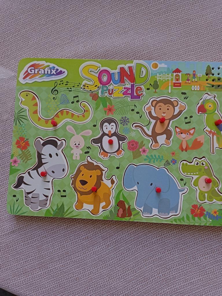 houten insteekpuzzel met muziekje, Ophalen, Zo goed als nieuw, Van hout, Minder dan 10 stukjes