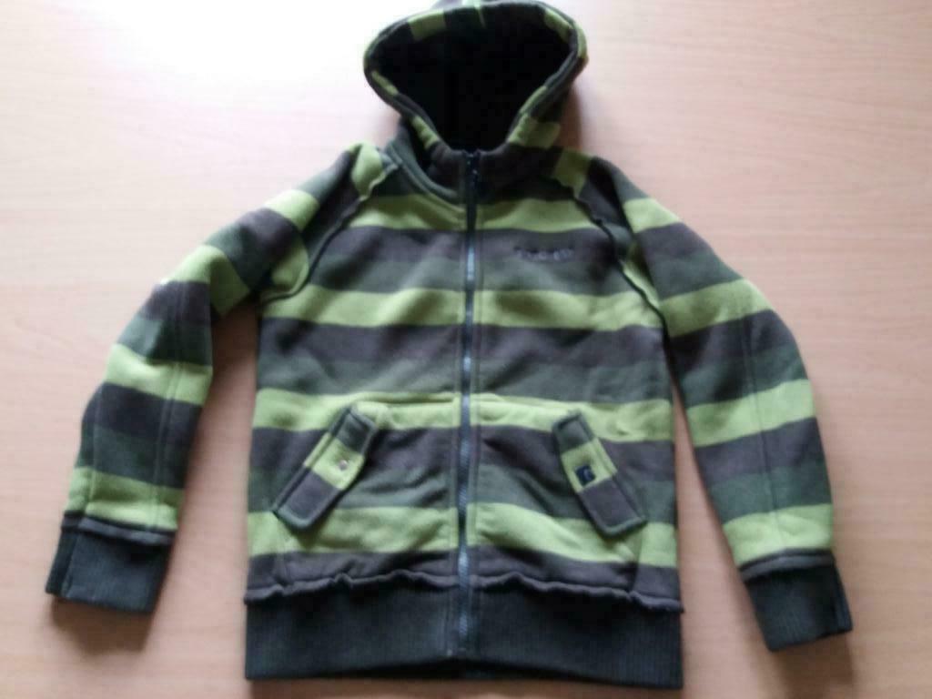 groen gestreepte fleece vest met kap - maat 128, Kinderen en Baby's, Ophalen, Protest, Jongen of Meisje, Trui of Vest