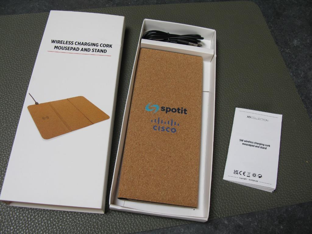 5W Wireless charging cork mousepad and stand, Ophalen of Verzenden, Nieuw
