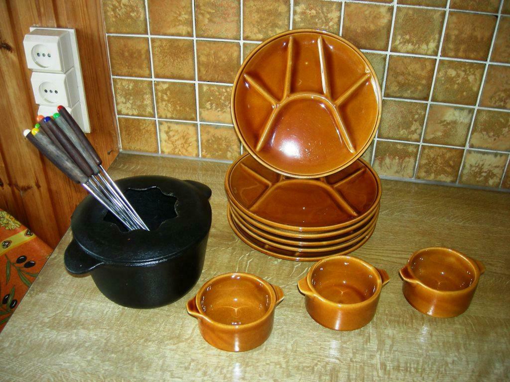 Service fondue / pierrade, Electroménager, Fondue, Enlèvement, Utilisé, Service à fondue