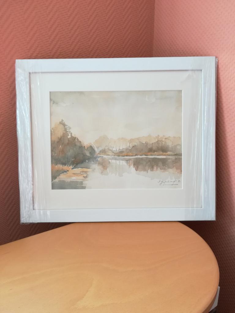 Aquarel Zilvermeer te Mol - 1992 - Irène GEYSELINGS, Ophalen