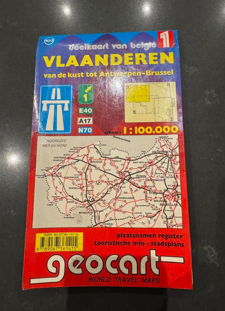 Geocart Vlaanderen, Boeken, Atlassen en Landkaarten, Landkaart, Geocart, België, Ophalen
