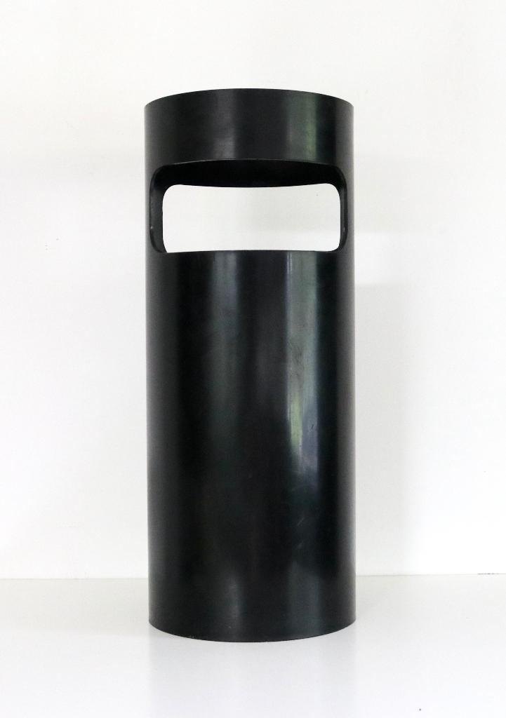 Zwarte Vintage Kartell Paraplubak met asbak, Huis en Inrichting, Woonaccessoires | Paraplubakken, Ophalen, Gebruikt, Kunststof