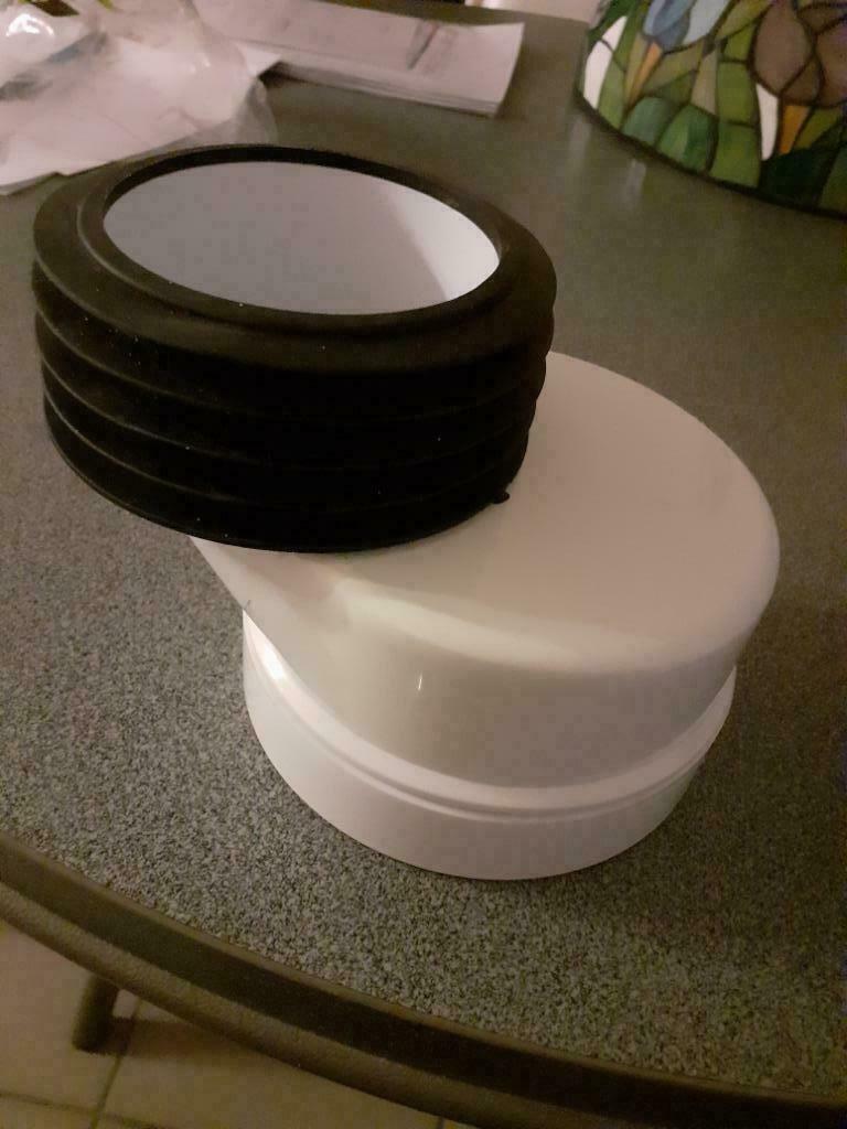 Toilet afvoermanchet excentrisch 6 cm, Ophalen of Verzenden, Nieuw, Toilet