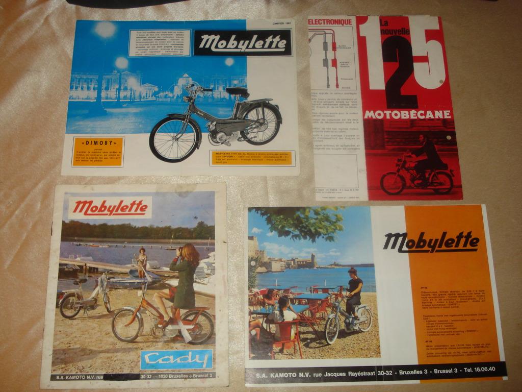 MOTOBECANE-MOBYLETTE Lot de 4 Anciennes Brochures Dépliants, Enlèvement ou Envoi, Autres marques