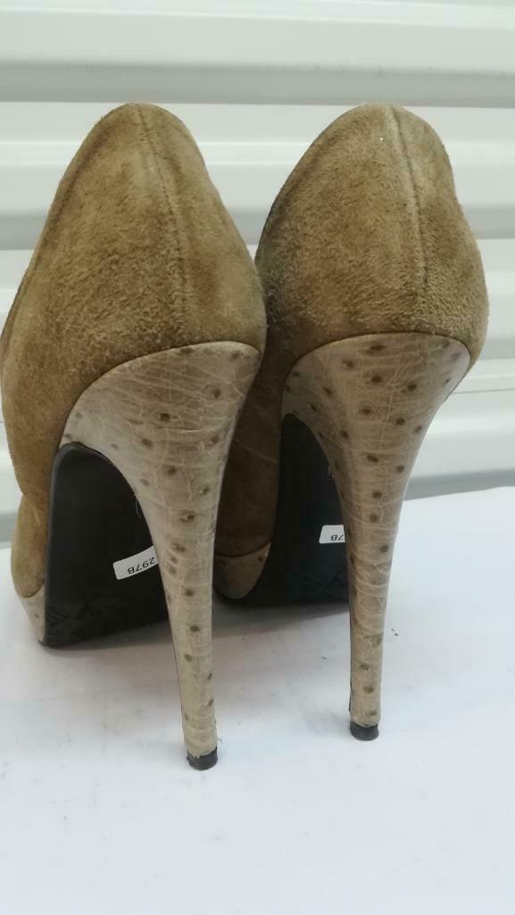 297B* FRIDA magnifiques escarpins taupe full cuir (41), Frida, Autres couleurs, Escarpins, Comme neuf