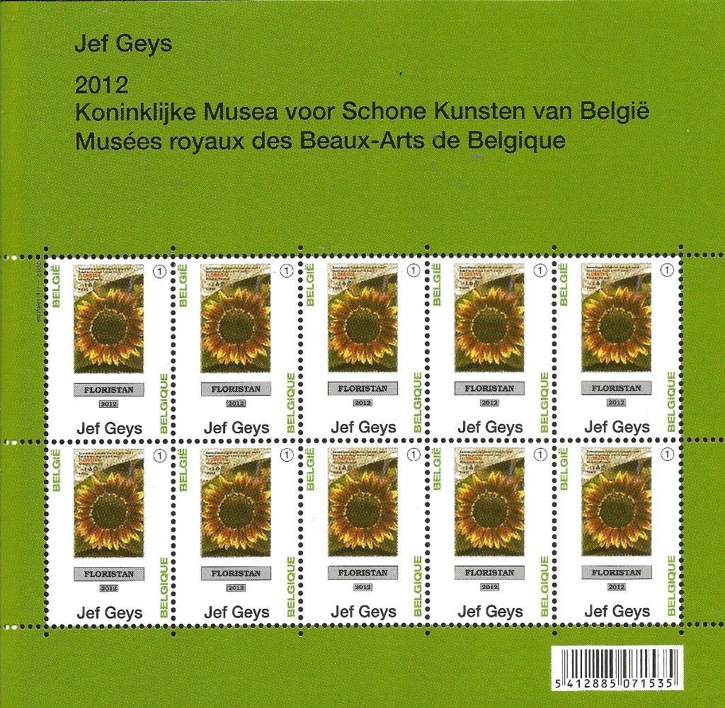 2012 Jef Geys OBP 4242**, Orginele gom, Kunst, Ophalen of Verzenden, Zonder stempel
