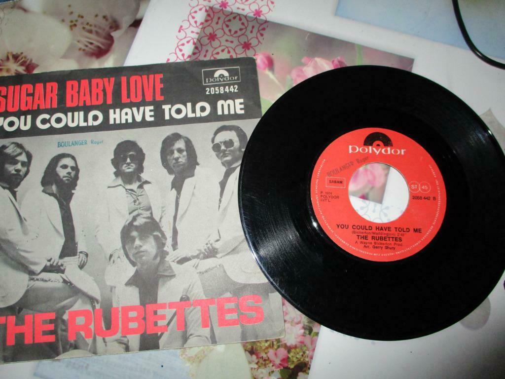 DISQUE VINYL 45 TOURS. THE RUBETTES. "SUGAR BABY LOVE"., Ophalen of Verzenden, Overige genres, Single