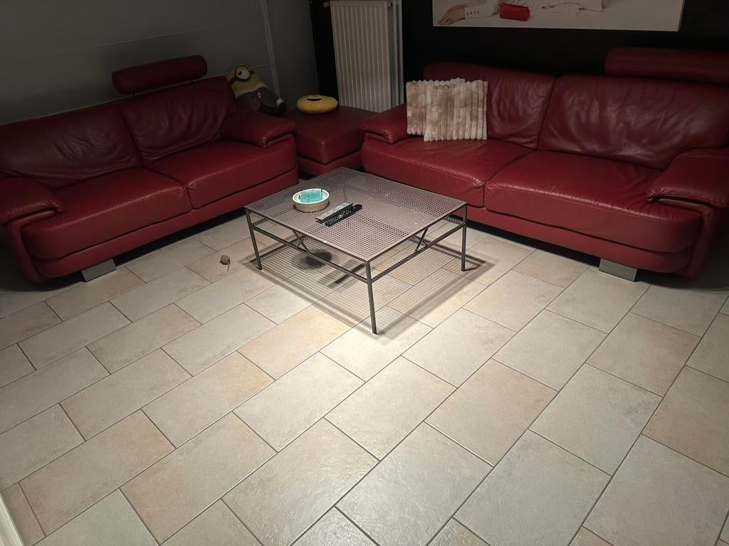 Rood lederen zetel, Enlèvement, Utilisé