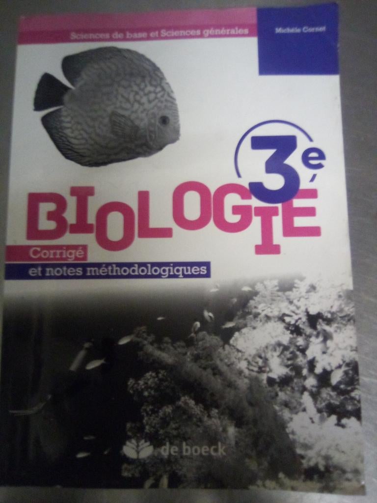 Biologie 3e ISBN 9782804194161, Enlèvement ou Envoi, Biologie