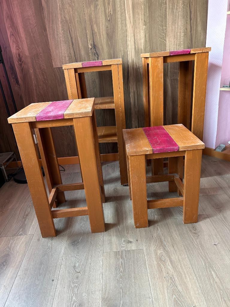 tabourets en bois, Enlèvement, Utilisé, Bois
