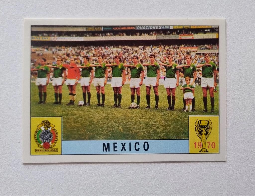 70 Panini Mexico 70 - Team Mexico - dos noir/vert, Enlèvement ou Envoi