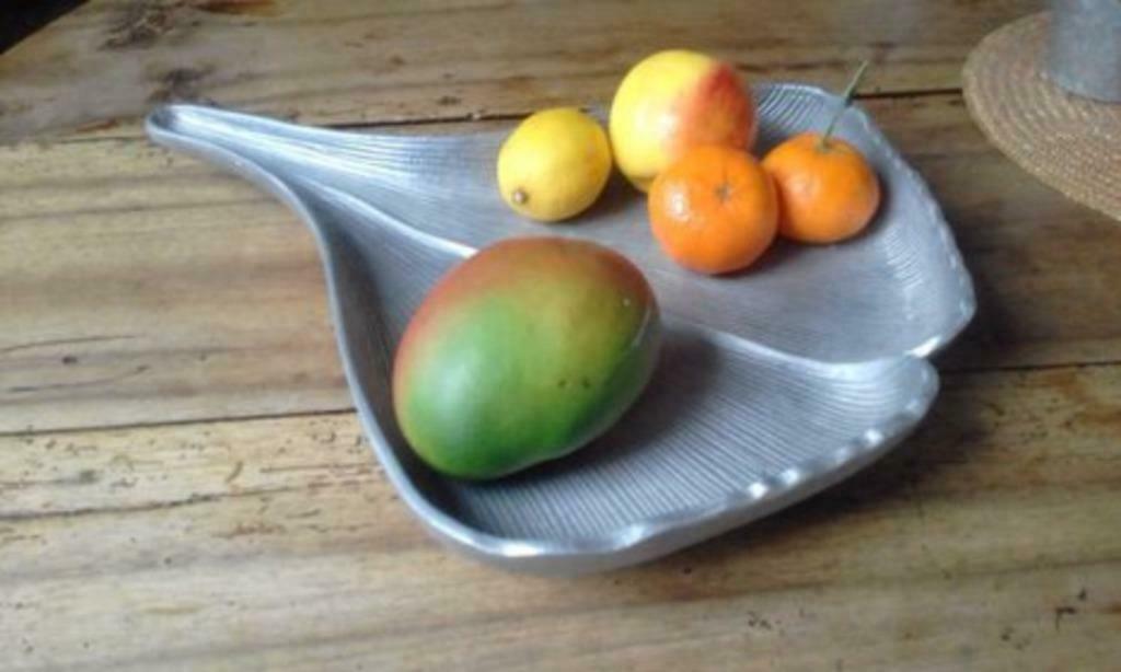 Aluminium fruit schotel "LUNER" Nieuw, Overige materialen, Schaal, Ophalen of Verzenden, Zo goed als nieuw