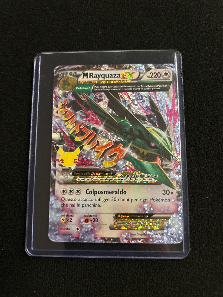 M Rayquaza ex, Ophalen of Verzenden, Gebruikt, Losse kaart, Foil
