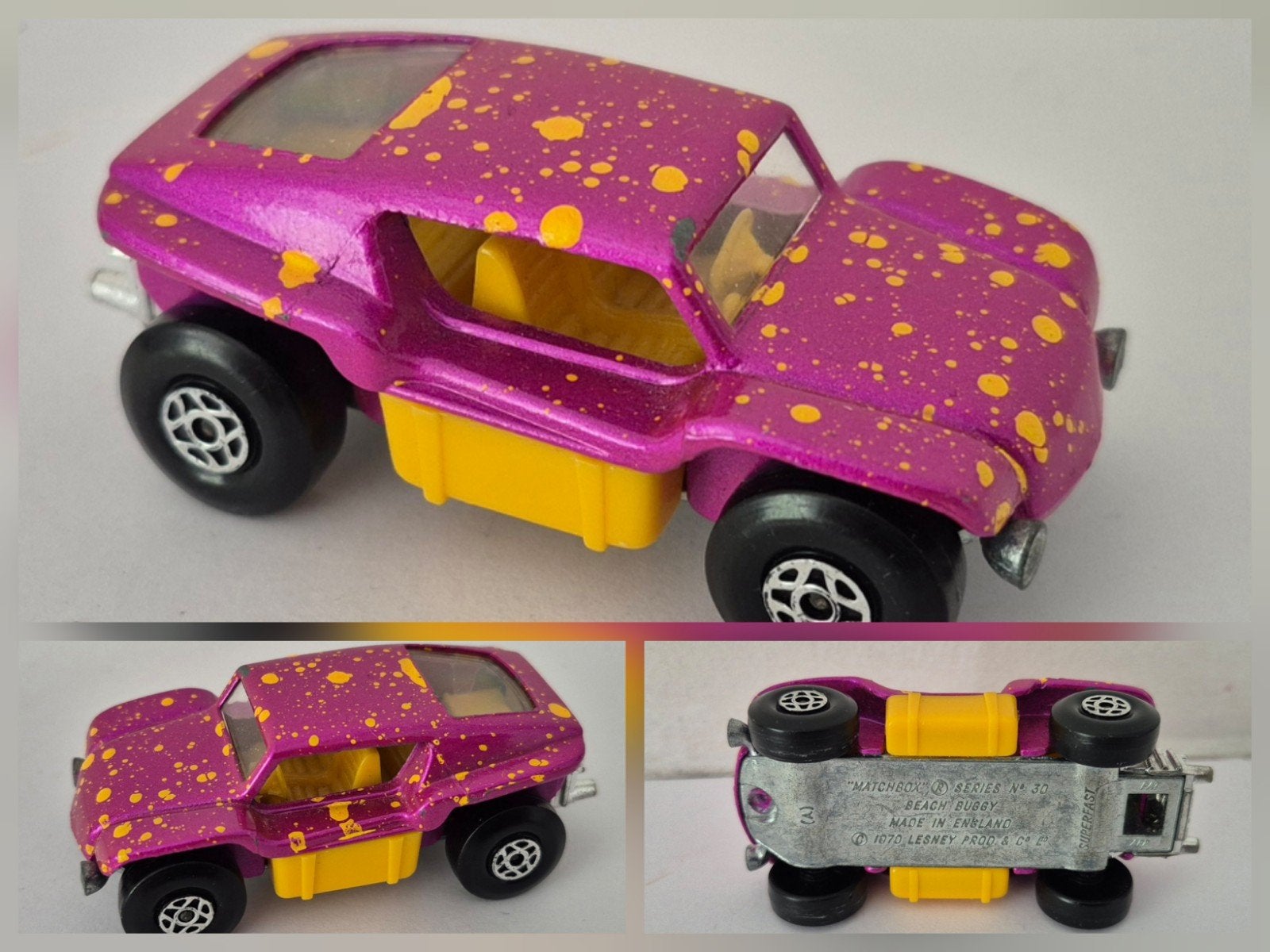 Matchbox SF 30-B 1971 Beach Buggy, Ophalen of Verzenden, Gebruikt, Auto