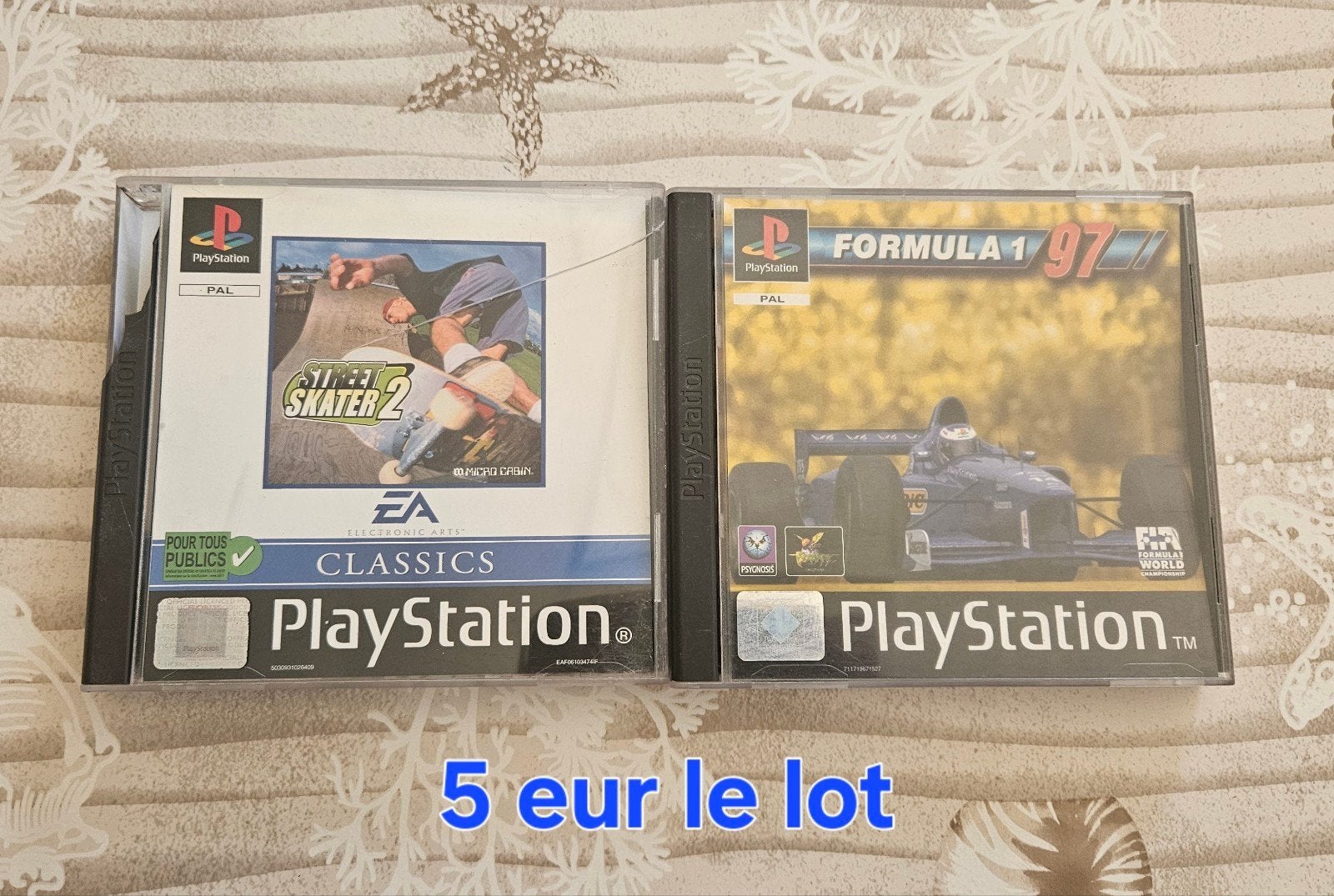 Street Skater 2 + Formule 1 97 PS1-bundel, Games en Spelcomputers, Ophalen of Verzenden, Gebruikt